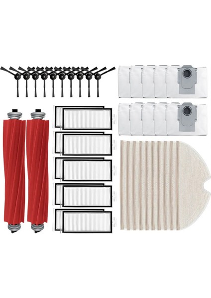 Q8 Max/q8 Max + Robotlu Süpürge Ana Yan Fırça Hepa Filtre Paspas Bezleri Bez Toz Torbası Aksesuarları Yedek (Yurt Dışından)