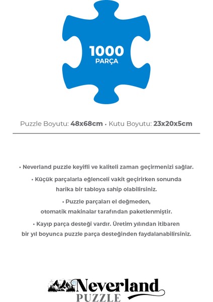 3 Adet 1000 Parça Puzzle - Eyfel Kulesi ve London ve Santorını