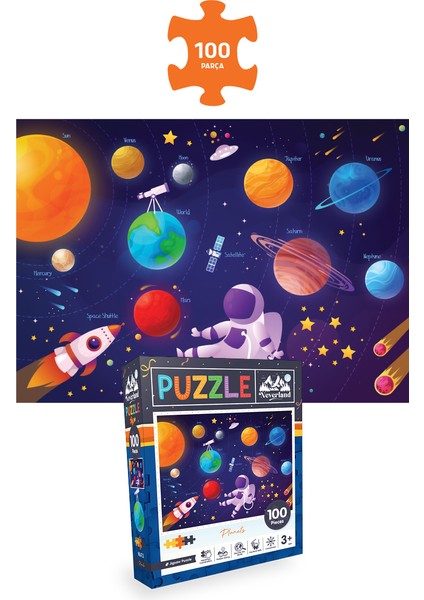 4 Adet Puzzle - 100 P. Unıcorn ve Gezegenler ve 50 P. Ara ve Bul Unıcorn ve Çiftlik Arkadaşları