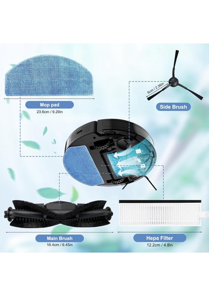 G20 / G20 Pro, G8000 / G8000 Pro, 3 Robot Süpürge Parçası Için Aksesuar Kiti (Yurt Dışından)