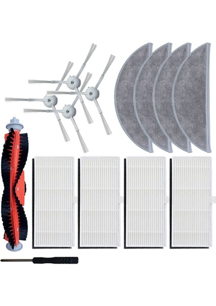 R1 / R1A / R1 Pro / S1 Robotlu Süpürge Ana Yan Fırça Hepa Filtre Paspas Bezi Yedek Parça (Yurt Dışından)
