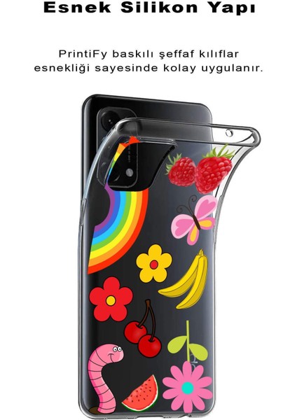 Huawei Y5 2019 ile Uyumlu 1mm Slim Fit Water Color 5 Baskılı Şeffaf Kılıf
