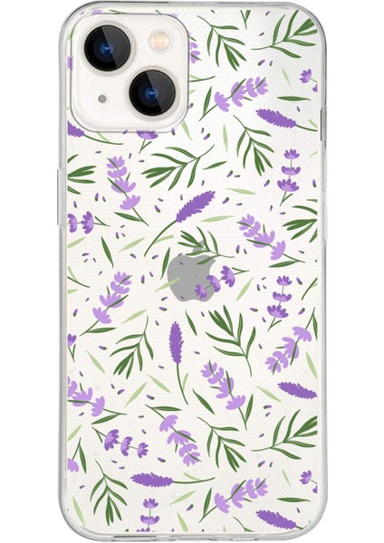 Apple iPhone 13 Mini ile Uyumlu 1mm Slim Fit Water Color 3 Baskılı Şeffaf Kılıf