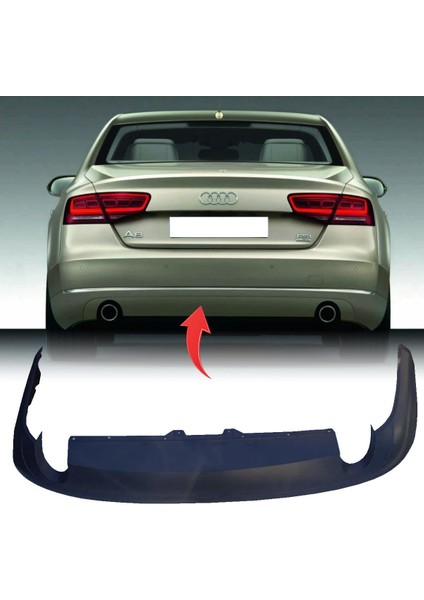 Audi A8 Arka Tampon Spoyleri 2010-2013 4H0807521 Gru