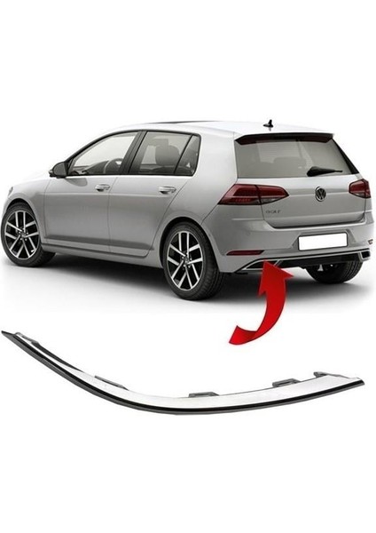 Vw Golf 7,5 Sol Arka Tampon Nikelajı 2017-2020 5G6853331A