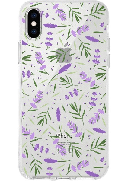 Apple iPhone x ile Uyumlu 1mm Slim Fit Water Color 3 Baskılı Şeffaf Kılıf