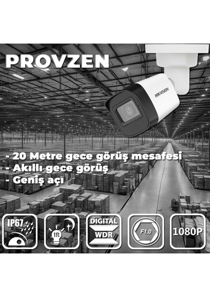 Hikvision 10 Kamera Fullhd Güvenlik Kamerası Set 1tb HDD