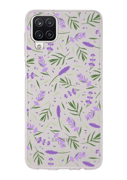 Samsung Galaxy A12 ile Uyumlu 1mm Slim Fit Water Color 3 Baskılı Şeffaf Kılıf