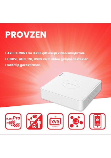 Hikvision 7 Kameralı Colorvu Hibrit Güvenlik Kamerası