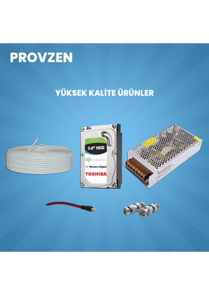 Dahua 8 Kameralı Güvenlik Kamerası 40 Metre Gece Görüşlü