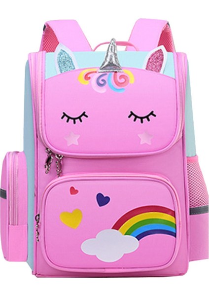 Hayır Unicorn Desenli Pembe Kız Çocuk Okul Sırt Çantası 1'li Tek Ebat Unicorn Tekstil Pembe Design modelleri