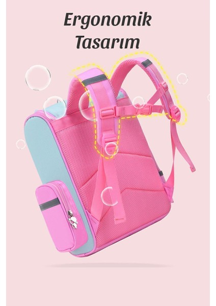 Hayır Unicorn Desenli Pembe Kız Çocuk Okul Sırt Çantası 1'li Tek Ebat Unicorn Tekstil Pembe Design fırsatları