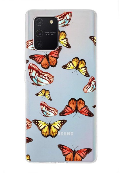 Samsung Galaxy S10 Lite ile Uyumlu 1mm Slim Fit Water Color 2 Baskılı Şeffaf Kılıf