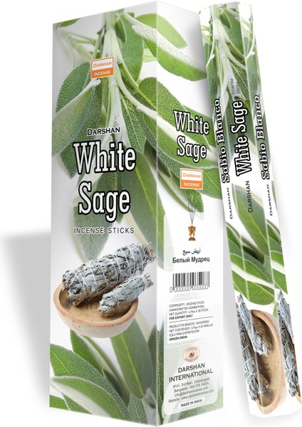 Darshan White Sage Tütsü 1 Box (6 Paket)