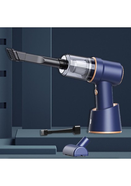 80000PA 2 In 1 Araba ve Ev Elektrikli Süpürge Kablosuz Şarj Sıkıştırılmış Duster El Yüksek Üfleyici Duster (Yurt Dışından)