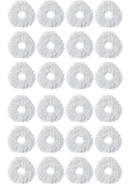 T10 Robot Süpürme Aksesuarları Parçaları Mikrofiber Mops Için 24 Adet Yeniden Kullanılabilir Paspas Bezi (Yurt Dışından)