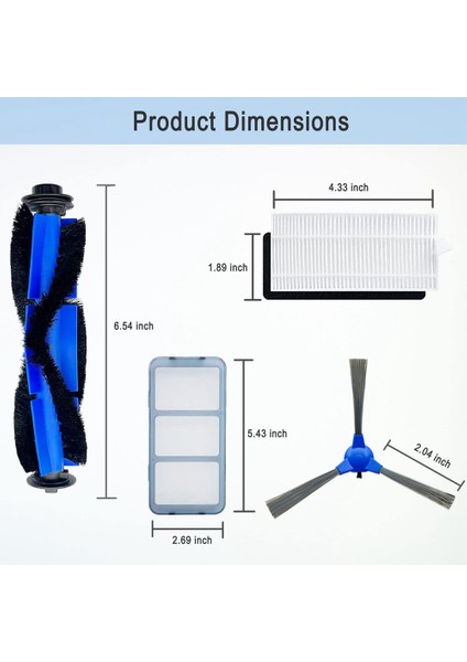 Robovac 11S, 15T, 30, 30C, 15C, 12, 25C, 35C Robotik Elektrikli Süpürgeler Için 30'lu Paket Yedek Parça Aksesuarları (Yurt Dışından)