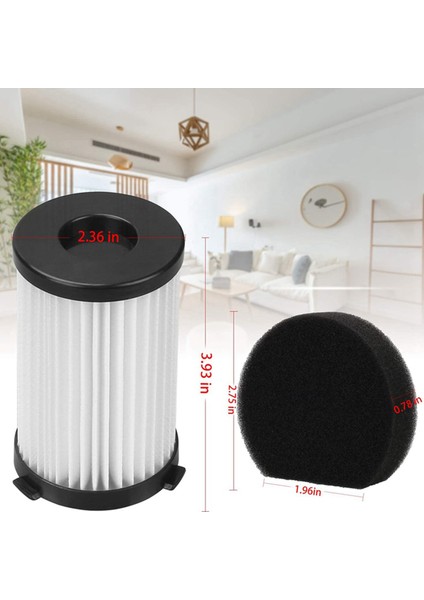 2x Yıkanabilir Hepa Filtre ve Sünger Değiştirme Kiti D600 D601 Kablolu Çubuk Elektrikli Süpürge Yedek Aksesuarları (Yurt Dışından)