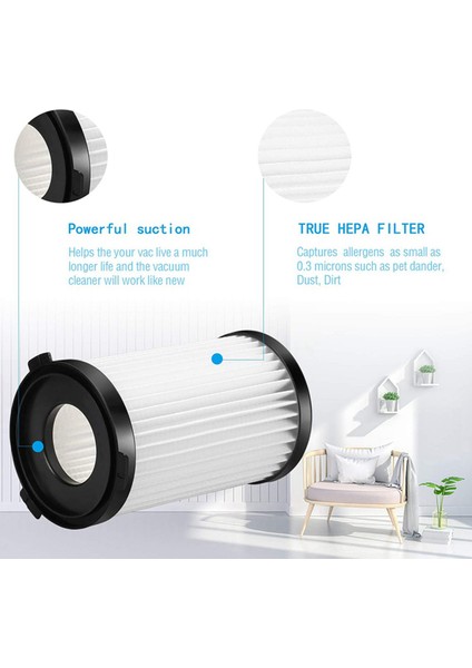 2x Yıkanabilir Hepa Filtre ve Sünger Değiştirme Kiti D600 D601 Kablolu Çubuk Elektrikli Süpürge Yedek Aksesuarları (Yurt Dışından)