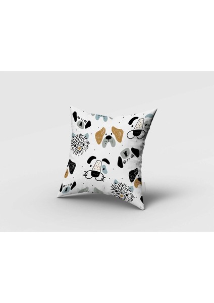 Sevimli Bebek Köpekler, Beyaz, Siyah, Ithal Kumaş, Çocuk ve Bebek Odası Fon Perde - 1 Kanat fırsatları