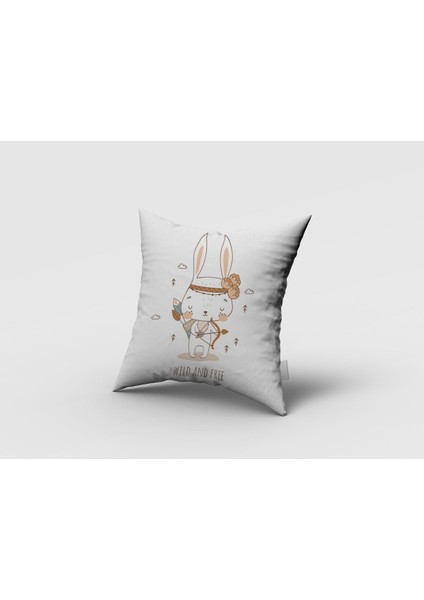 Iskandinav Stili Tavşan, Beyaz, Kahverengi, Ithal Kumaş, Çocuk ve Bebek Odası Fon Perde - 1 Kanat fırsatları