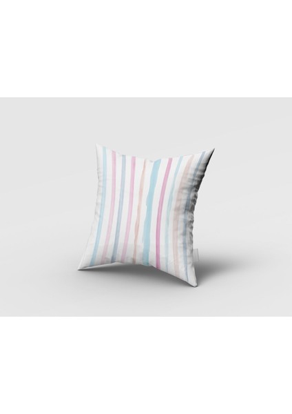 Çizgili, Soft Renkli, Mavi, Mor, Gri, Ithal Kumaş, Çocuk ve Bebek Odası Fon Perde -1 Kanat fırsatları