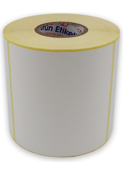 Etiketi Eko Termal Etiket 100MM x 100MM Ruloda 500 Adet 40MM Kuka Çapında Direk Termal Transfer Etiketi