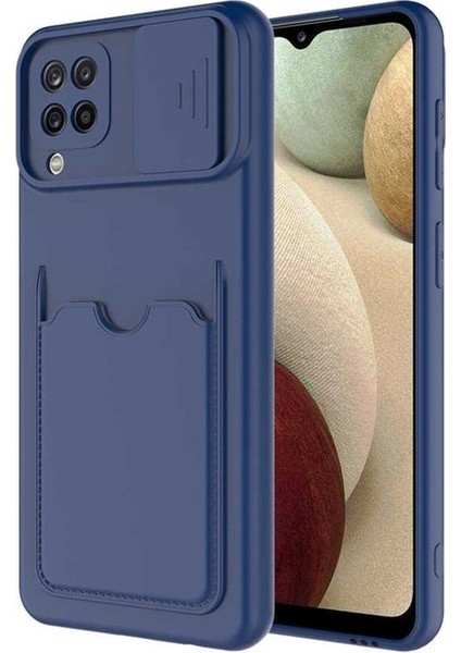 Samsung Galaxy A22 4g Uyumlu Kılıf Zore Kartix Kapak, Lacivert