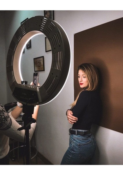 Siyah A+ Kalite Megalux Ring Light LED Işık Halkası 14 Inç Profesyonel Influencer Işığı ve 210 cm M fiyatları