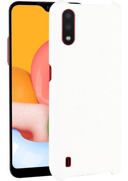 Samsung Galaxy A01 Anti Scratch Klasik Timsah Için Şık Klasik Kılıf (Yurt Dışından)