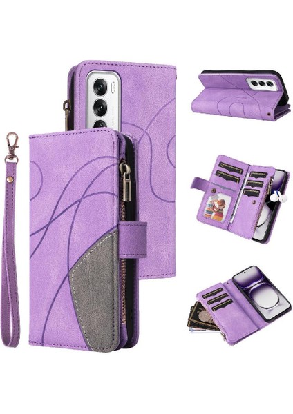 Oppo Oppo 12 5g Dokuz Kart Yuvaları Için Kılıf Kickstand Koruyucu Fermuar Tarzı (Yurt Dışından)