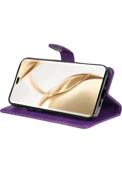 Kart Yuvası Klasik Düz Renk Yüksek Cüzdan ile Onur 200 Pro Için Flip Case (Yurt Dışından)