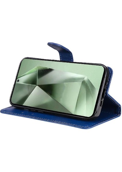 Kart Yuvası ile Samsung Galaxy S24 Fe Yüksek Kalite Deri Için Flip Case (Yurt Dışından)