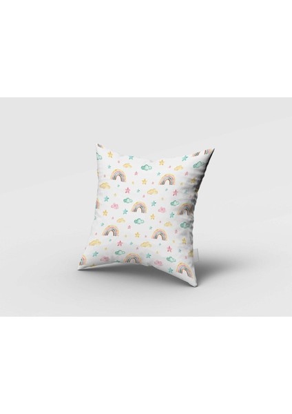 Suluboya Efektli, Gökkuşağı, Beyaz, Sarı, Ithal Kumaş, Çocuk ve Bebek Odası Fon Perde - 1 Kanat fırsatları