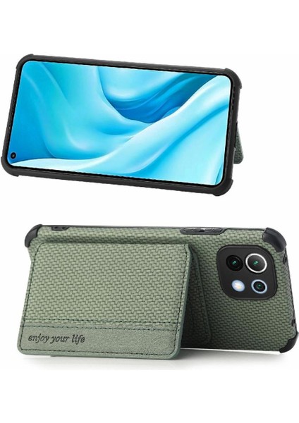 Xiaomi 11 Için Kılıf Standı Fonksiyonu Rfıd Engelleme Manyetik Kart Tutucu (Yurt Dışından) fırsatları