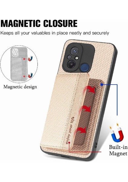 Xiaomi Redmi 12C Manyetik Kart Tutucu Için Komple Kamera Güvenlik Rfıd (Yurt Dışından)