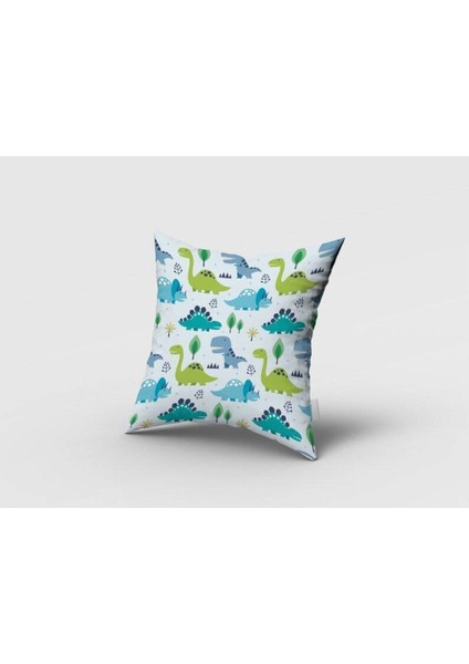 Yeşil, Mavi, Dinazorlar, Ithal Kumaş, Çocuk ve Bebek Odası Fon Perde - 1 Kanat fırsatları