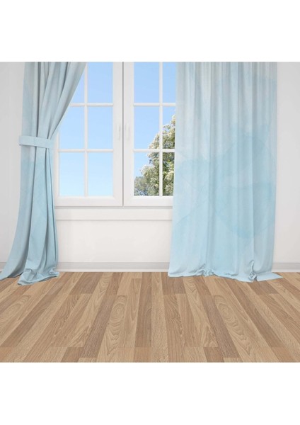 Bebe Mavisi, Ithal Kumaş, Çocuk ve Bebek Odası Fon Perde - 1 Kanat fırsatları