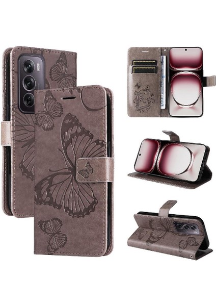 Oppo Için Kılıf Card 12 Pro 5g Flip Kickstand Pu Deri Kart Yuvası ile (Yurt Dışından)