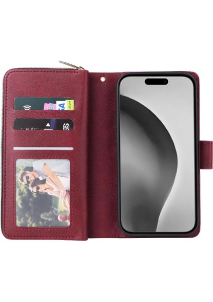 IPhone 16 Için Kılıf Pro Max Cüzdan Kılıf ile 9 Kart Yuvaları ile Kapak Çevirin (Yurt Dışından) modelleri