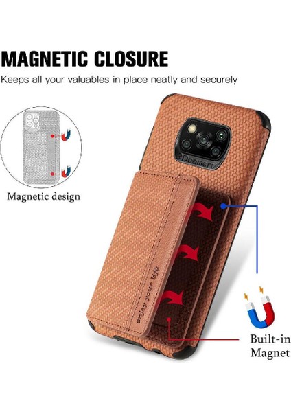 Xiaomi Poco X3 Pro Manyetik Kart Tutucu Rfıd Engelleme Için Kılıf Komple (Yurt Dışından) fiyatları