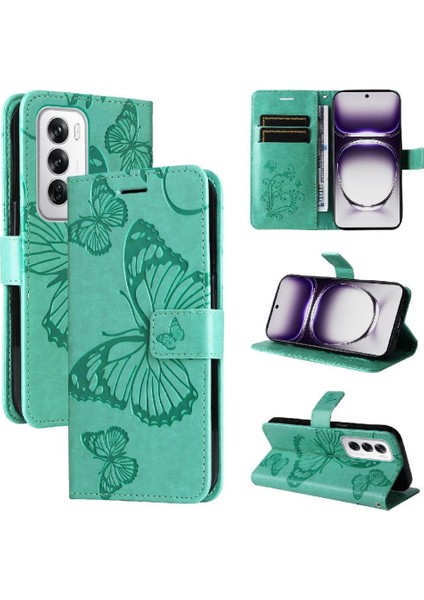 Kart Yuvası Standı Flip Pu ile Oppo Oppo 12 5g Darbeye Dayanıklı Kapak Için Kılıf (Yurt Dışından)