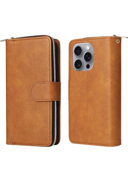 IPhone 16 Için Kılıf Pro Max Cüzdan Kılıf ile 9 Kart Yuvaları ile Kapak Çevirin (Yurt Dışından)