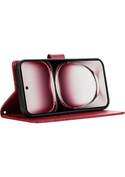 Oppo Oppo 12 Pro 5g Için Flip Case Üç Kart Yuvaları Darbeye Kickstand (Yurt Dışından) modelleri