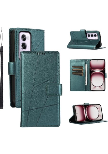 Oppo Oppo 12 Pro 5g Için Flip Case Üç Kart Yuvaları Darbeye Kickstand (Yurt Dışından)