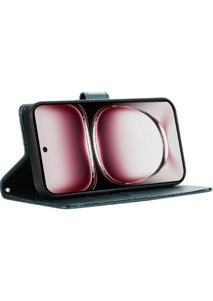 Oppo Oppo 12 Pro 5g Için Flip Case Üç Kart Yuvaları Darbeye Kickstand (Yurt Dışından) modelleri
