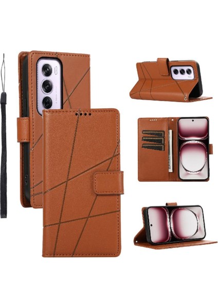 Oppo Oppo 12 Pro 5g Için Flip Case Üç Kart Yuvaları Darbeye Kickstand (Yurt Dışından)