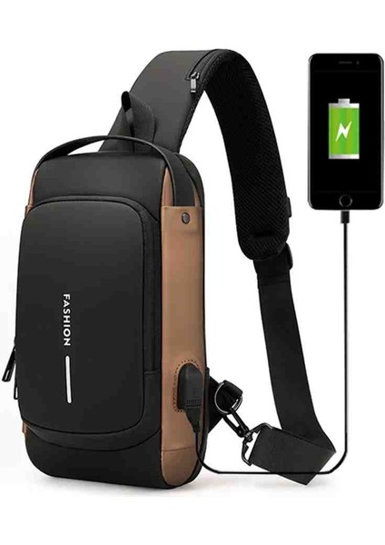 USB Şarj Girişli Sportif Çanta Küçük Boy