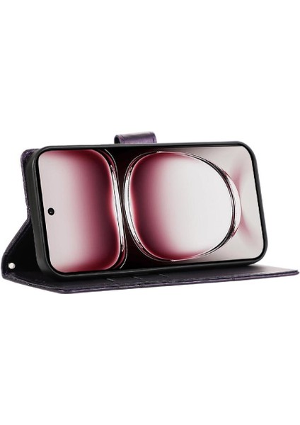 Oppo Oppo 12 Pro 5g Için Flip Case Üç Kart Yuvaları Darbeye Kickstand (Yurt Dışından) modelleri