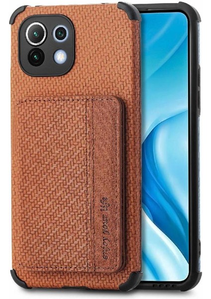 Xiaomi 11 Için Kılıf Standı Fonksiyonu Rfıd Engelleme Manyetik Kart Tutucu (Yurt Dışından) indirimleri